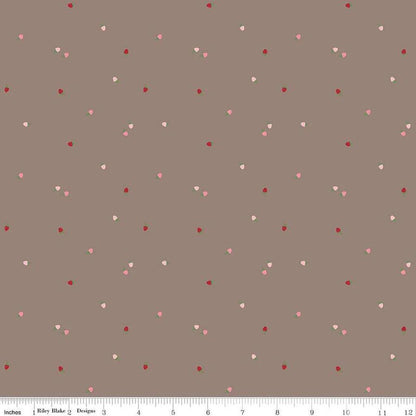 Riley Blake Jennifer Long To Grandmother's House Fabric Collection Bit of Berries on Pewter Premium 100% Cotton Quilt Shop Quality Fabrics