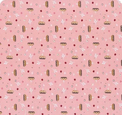 Riley Blake Jennifer Long To Grandmother's House Fabric Collection Grandma's Apple Pie on Pink Premium 100% Cotton Fabrics