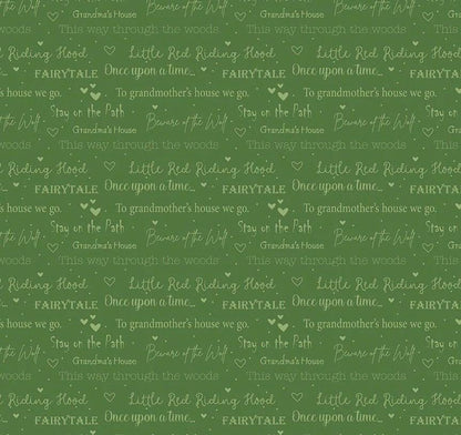 Riley Blake Jennifer Long To Grandmother's House Fabric Collection Little Red Storybook on Grass Premium 100% Cotton Fabrics