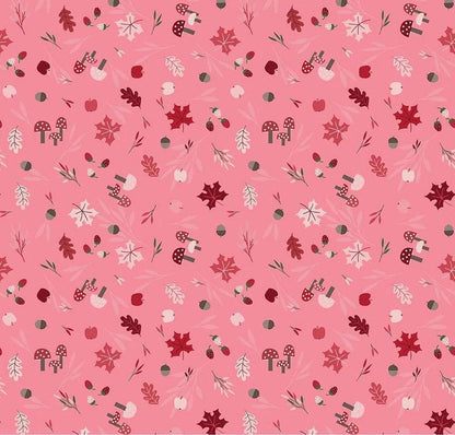 Riley Blake Jennifer Long To Grandmother's House Fabric Collection Foraging in the Forest on Pink Premium 100% Cotton Fabrics