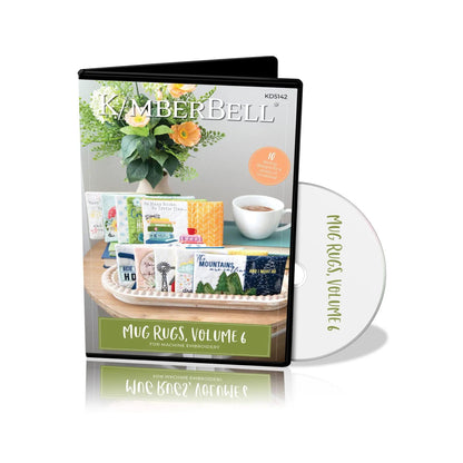 Kimberbell Mug Rugs Volume 6 Machine Embroidery CD (Optional Embellishment Kit Available)