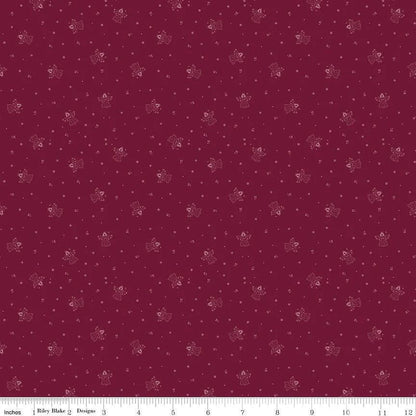 LAST BOLT! Riley Blake Silent Night Fabric Collection Choir of Angels on Berry
