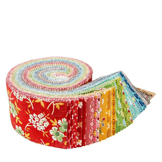 Riley Blake Lori Holt Home Town Holiday Fabric Collection 2.5" Rolie Polie