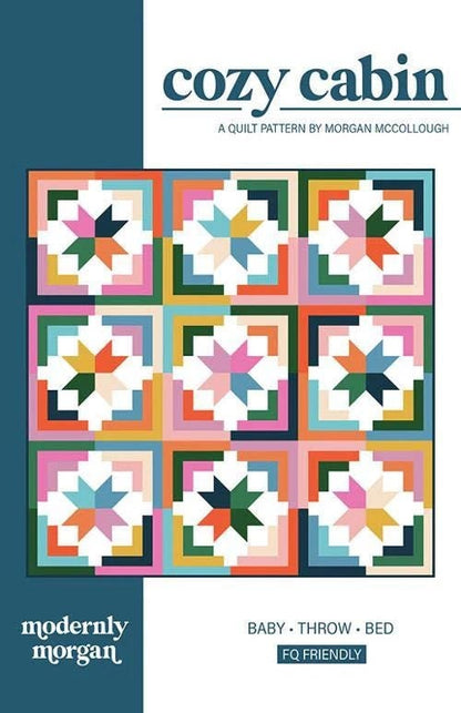 Modernly Morgan Cozy Cabin Quilt Pattern - 3 Size Variations Per Pattern MM-013