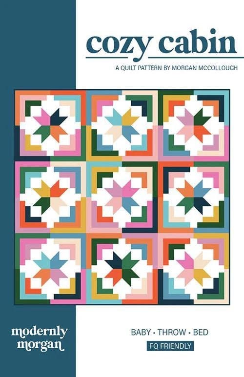 Modernly Morgan Cozy Cabin Quilt Pattern - 3 Size Variations Per Pattern MM-013