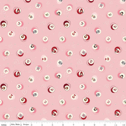 Riley Blake Jennifer Long To Grandmother's House Fabric Collection Story Character Cameos on Pink Premium 100% Cotton Fabrics