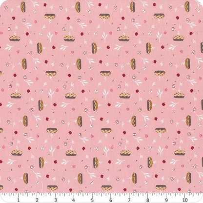 Riley Blake Jennifer Long To Grandmother's House Fabric Collection Grandma's Apple Pie on Pink Premium 100% Cotton Fabrics