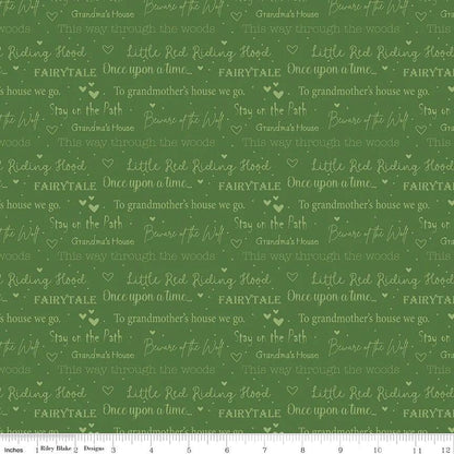 Riley Blake Jennifer Long To Grandmother's House Fabric Collection Little Red Storybook on Grass Premium 100% Cotton Fabrics