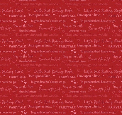 Riley Blake Jennifer Long To Grandmother's House Fabric Collection Little Red Storybook on Berry Premium 100% Cotton Fabrics