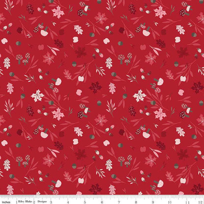 Riley Blake Jennifer Long To Grandmother's House Fabric Collection Foraging in the Forest on Berry Premium 100% Cotton Fabrics