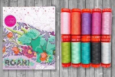 Aurifil Tula Pink Roar 10 Small Spool Thread Set 50WT (Small Spool 220YDS)