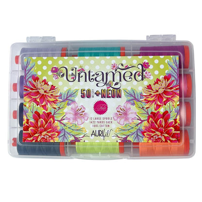 Aurifil Tula Pink Untamed 12 Large Spool Thread Set 50WT (Large Spool 1422YDS)