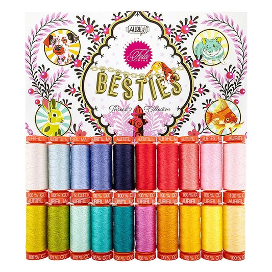 Aurifil Tula Pink Besties 20 Small Spool Thread Set 50WT (Small Spool 220YDS)