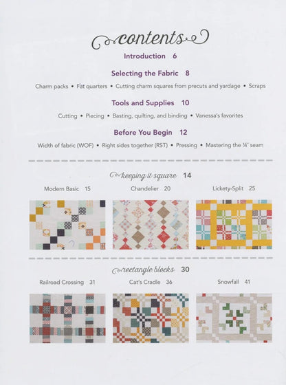 Stashbooks Vanessa Goertzen Charm School Quilts Pattern Book - 18 Quilts From 5" Squares (Softcover)