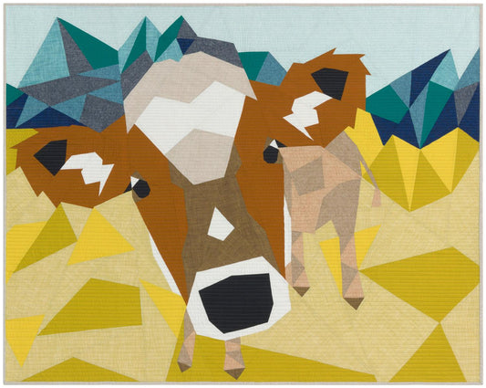 Violet Craft The Cow Abstractions A Foundation Paper Piecing Project Pattern Finished Size: 54"x42"