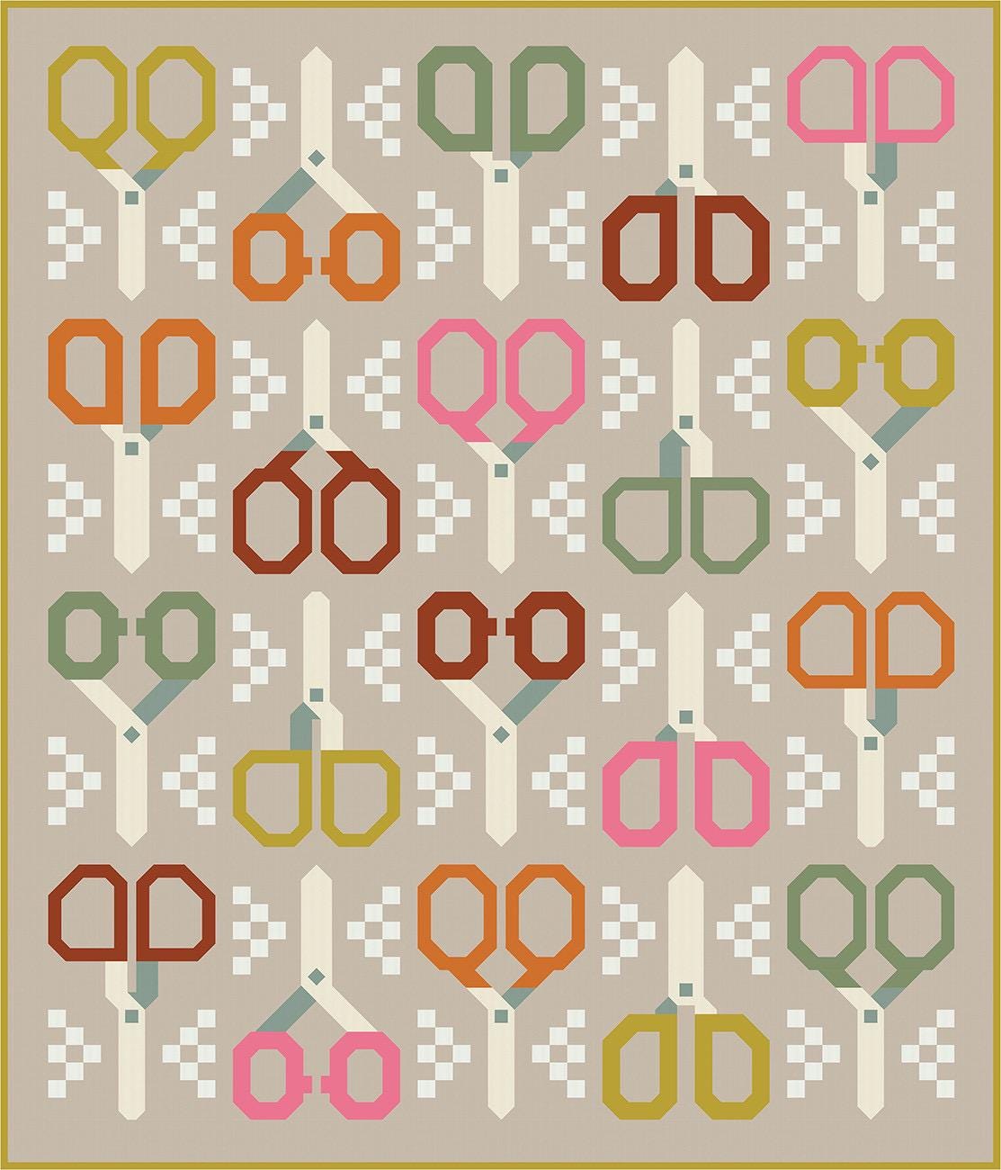 Pen + Paper Patterns Stay Sharp Quilt Pattern Finished Size: 58"x67.5” (Optional Fineline Glue Tip Sets Available)