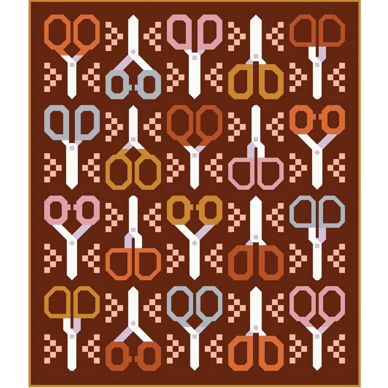 Pen + Paper Patterns Stay Sharp Quilt Pattern Finished Size: 58"x67.5” (Optional Fineline Glue Tip Sets Available)