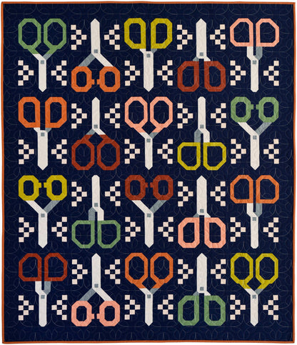 Pen + Paper Patterns Stay Sharp Quilt Pattern Finished Size: 58"x67.5” (Optional Fineline Glue Tip Sets Available)