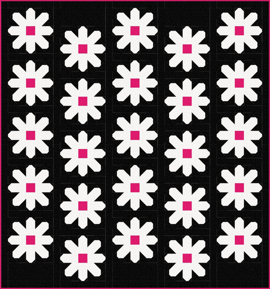 Pen + Paper Patterns Fresh as a Daisy Quilt Kit Featuring Poppie Cotton Fabrics Finished Size: 59.5"x63.5"