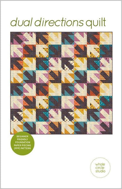 Whole Circle Studio Dual Directions Quilt Pattern - 4 Size Variations Per Pattern