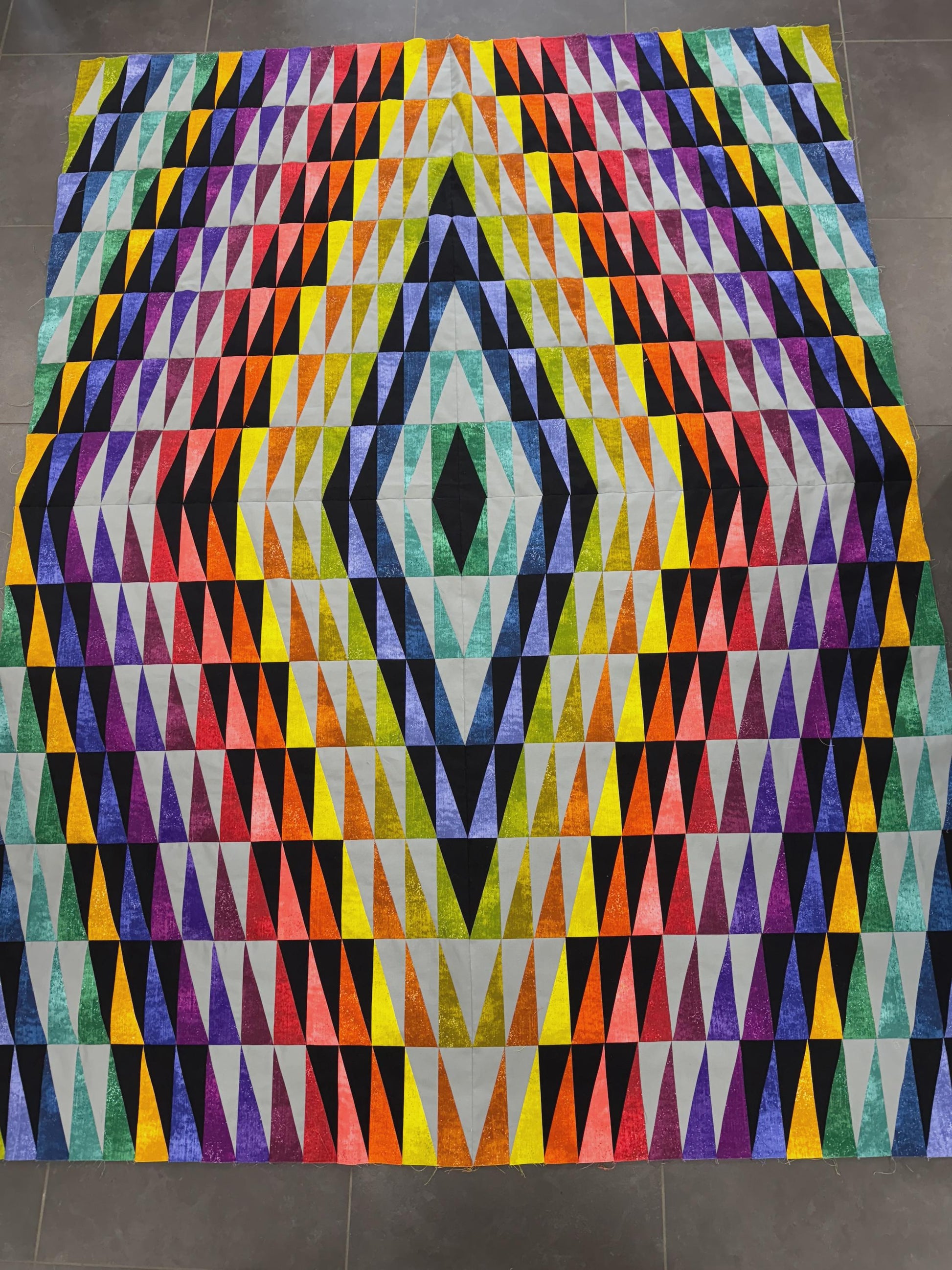 Sew Kind of Wonderful Tripping Out Quilt Pattern Finished Size: 64"x84"