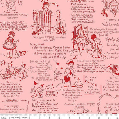 LAST BOLT!! Riley Blake J. Wecker Frisch All My Heart Fabric Collection All Your Heart on Pink