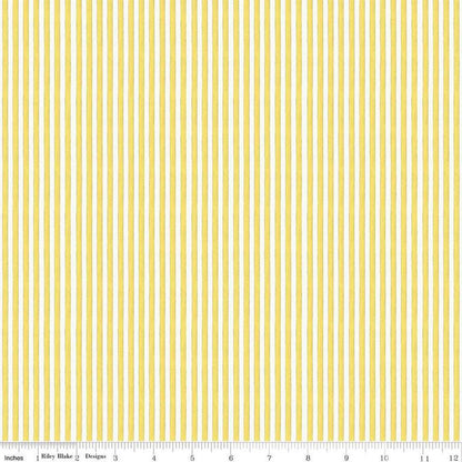 LAST BOLT!! Riley Blake J. Wecker Frisch All My Heart Fabric Collection Candy Stripes on Yellow