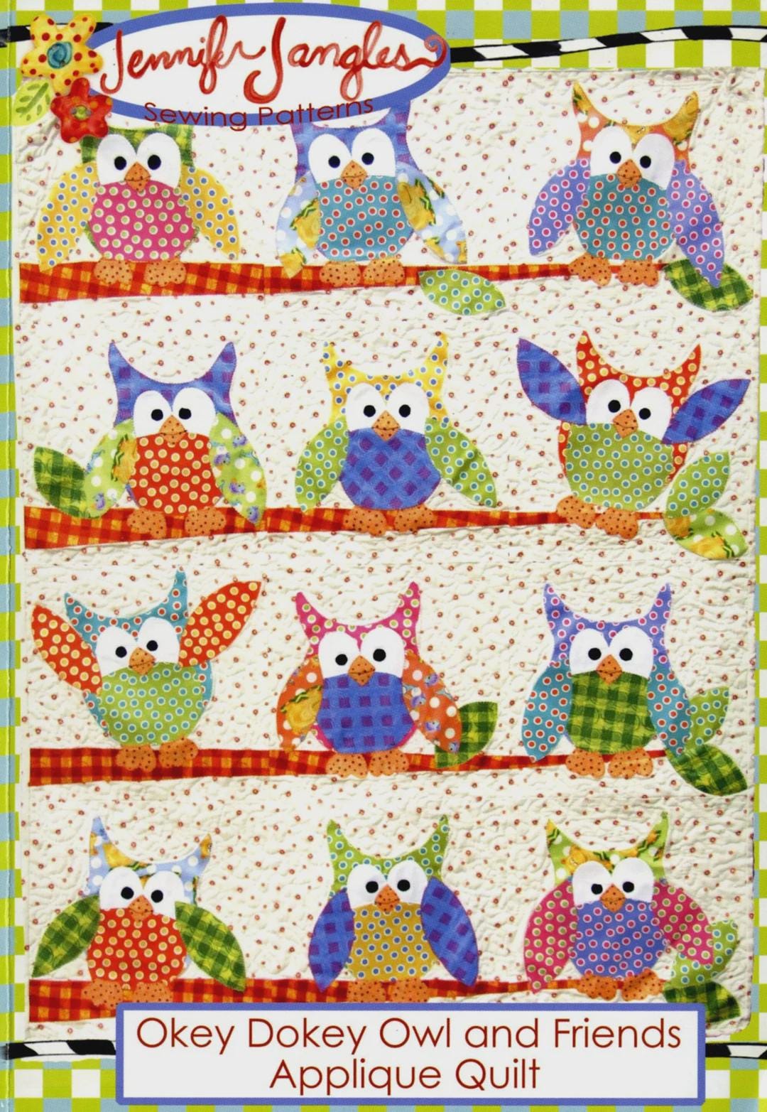 Jennifer Heynen Creative Co Okey Dokey Owl and Friends Quilt Pattern Finished Size: 36"x48" PT-0136