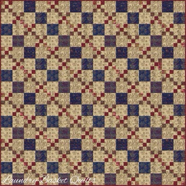 Laundry Basket Quilts Cranberry Chain Quilt Pattern - 3 Size Variations Per Pattern