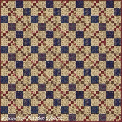 Laundry Basket Quilts Cranberry Chain Quilt Pattern - 3 Size Variations Per Pattern