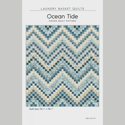 Laundry Basket Quilts Ocean Tide Quilt Pattern Finished Size: 70.5"x78"