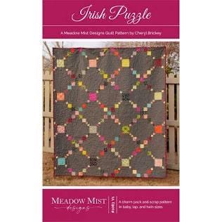 Meadow Mist Designs Irish Puzzle Quilt Pattern - 3 Size Variations Per Pattern
