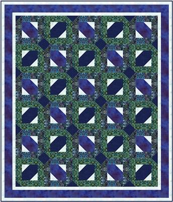 Fabric Cafe Passage Quilt Pattern - Uses only 5 Yards of Fabric Finished Size 54”x63" 092412