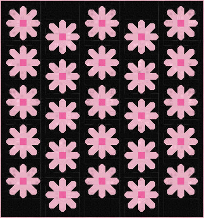 Pen + Paper Patterns Fresh as a Daisy Quilt Kit Featuring Poppie Cotton Fabrics Finished Size: 59.5"x63.5"