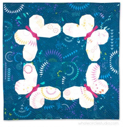 Whole Circle Studio Butterfly Bunch Mini Quilt Pattern Finished Size: 32"x32"