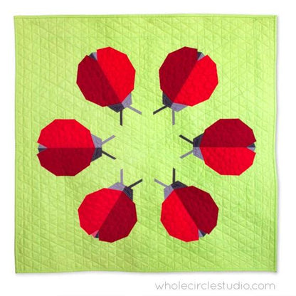 Whole Circle Studio Ladybug Loop Mini Quilt Pattern Finished Size: 32"x32"