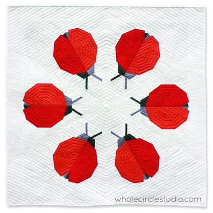 Whole Circle Studio Ladybug Loop Mini Quilt Pattern Finished Size: 32"x32"