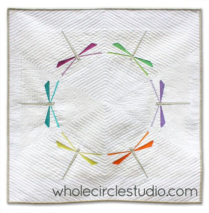 Whole Circle Studio Dragonfly Dance Mini Quilt Pattern Finished Size: 32"x32"
