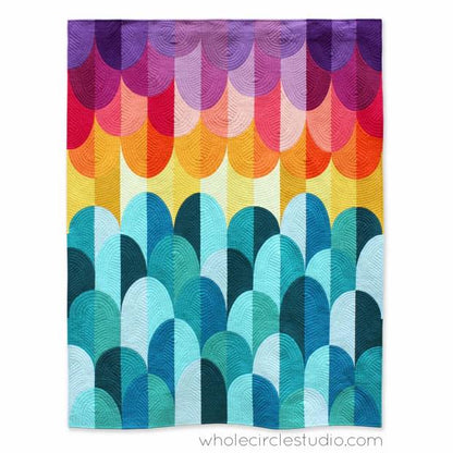 Whole Circle Studio Big Island Sunset Quilt Pattern Finished Size: 60"x75"