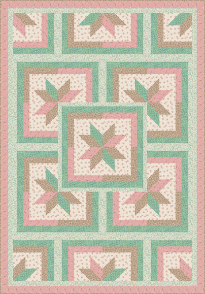 LIMITED EDITION!! Fabric Cafe Zenith Quilt Kit Featuring Lewis & Irene Panthera Fabric Collection Finished Size: 50"x72"