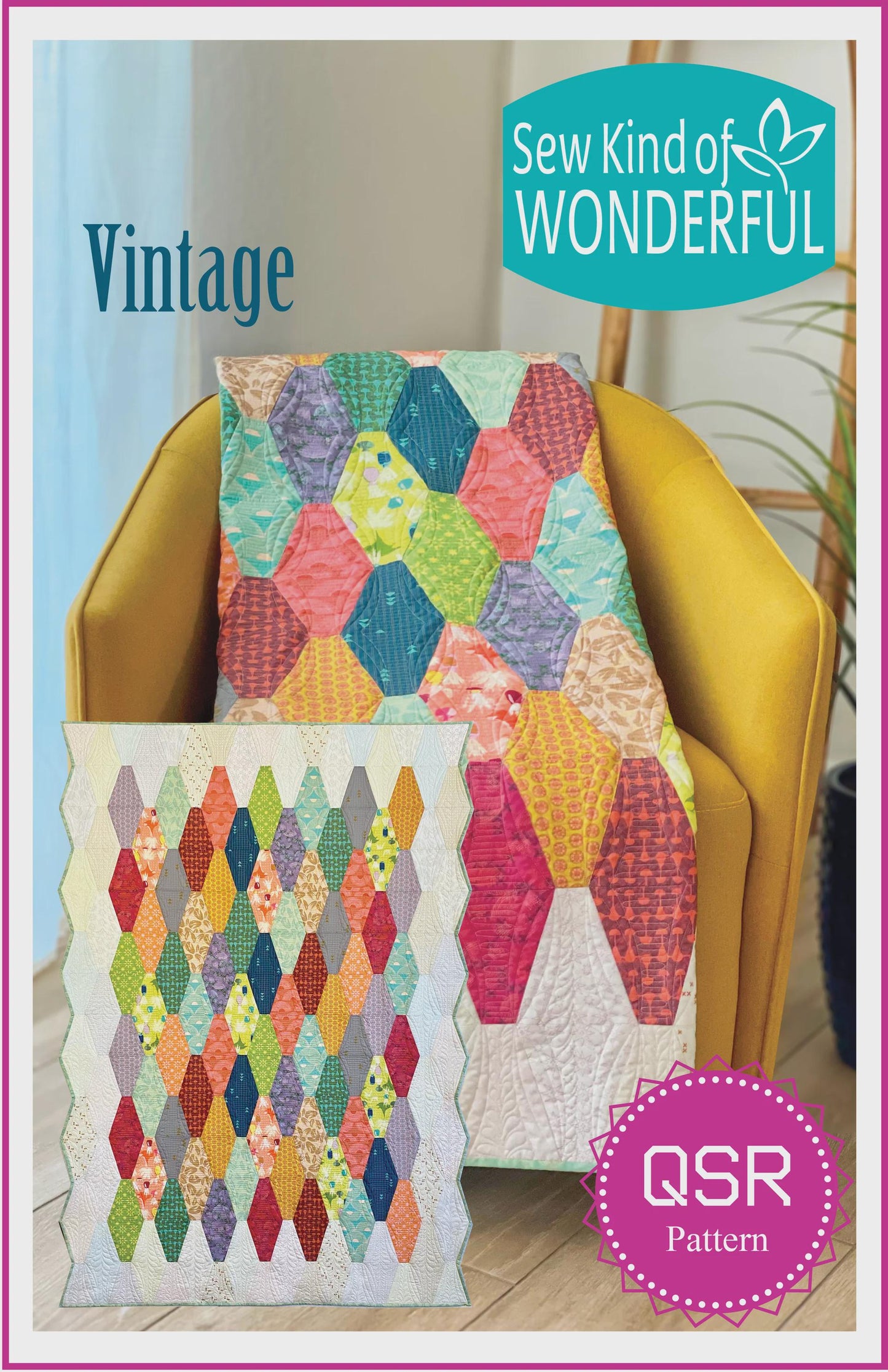 Sew Kind of Wonderful Vintage Quilt Pattern Finished Size: 51"x77"