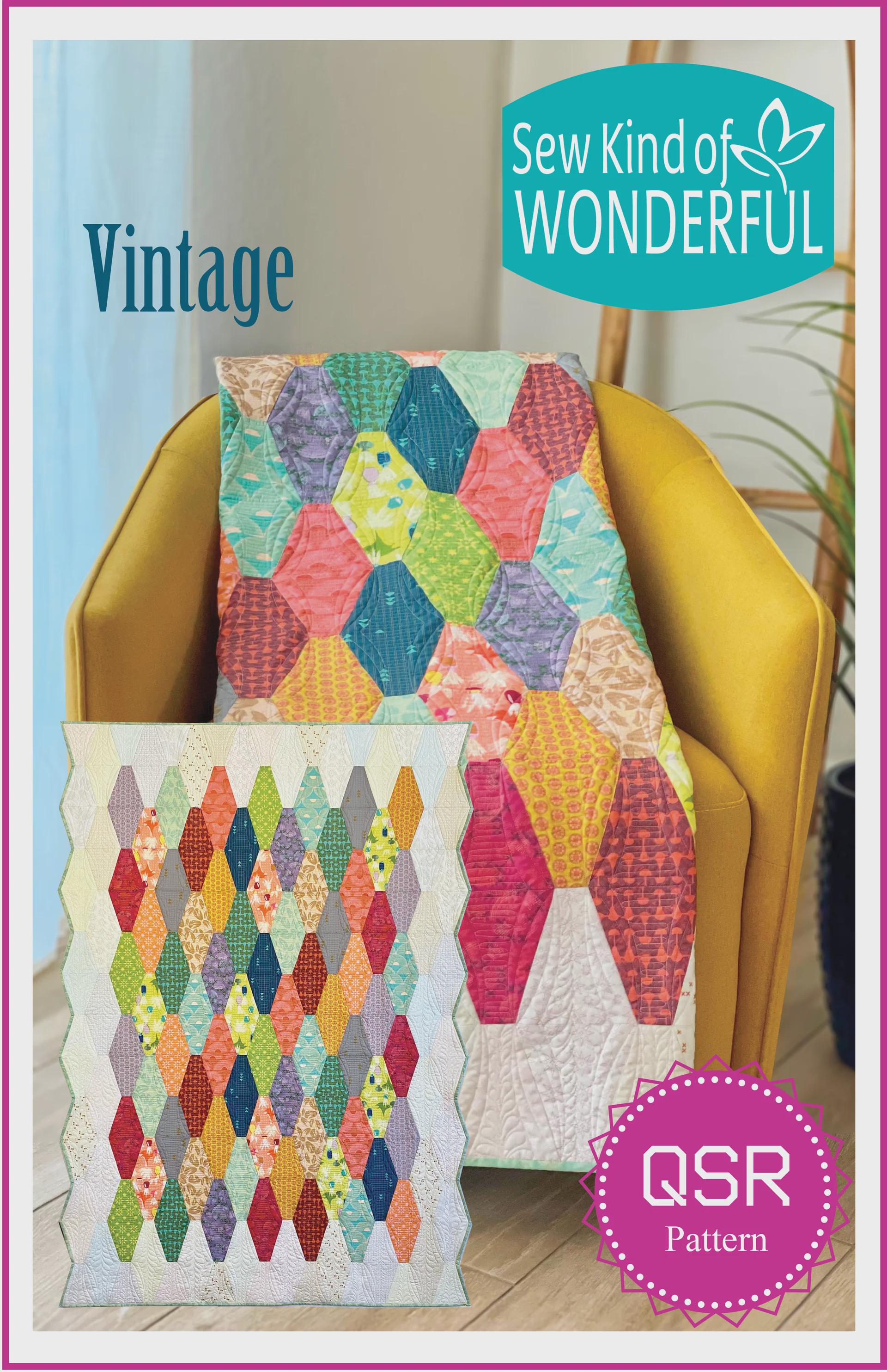 Sew Kind of Wonderful Vintage Quilt Pattern Finished Size: 51"x77"