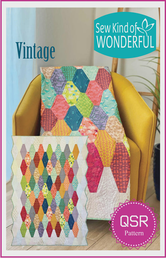 Sew Kind of Wonderful Vintage Quilt Pattern Finished Size: 51"x77"