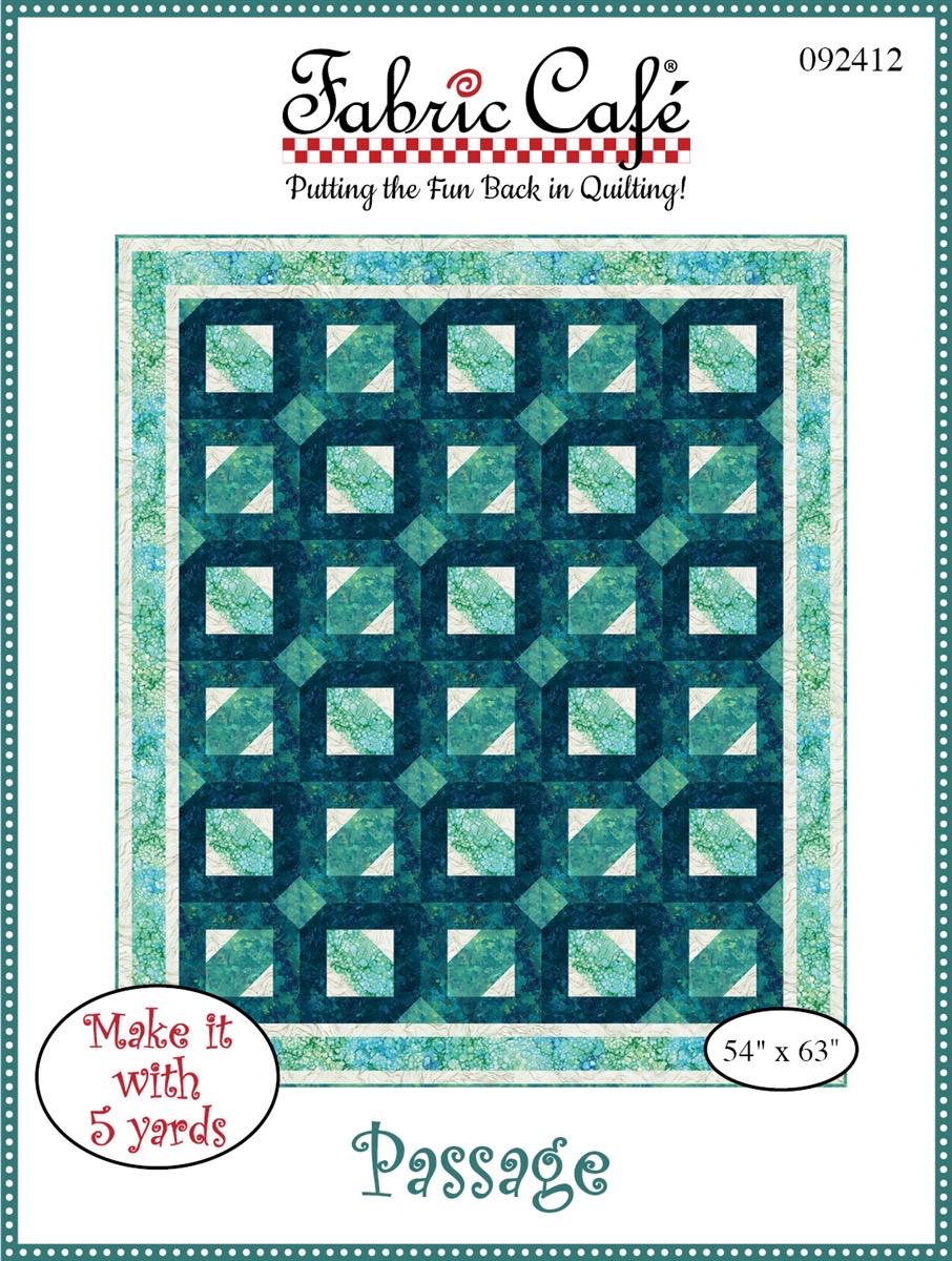 LIMITED EDITION!! Fabric Cafe Passage Quilt Kit Featuring Poppie Cotton Sunshine & Chamomile Fabric Collection Finished Size: 54”x63"