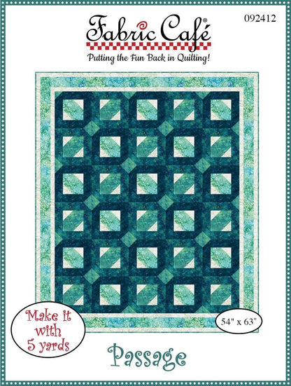 LIMITED EDITION!! Fabric Cafe Passage Quilt Kit Featuring Lewis & Irene Wintertide Fabric Collection Finished Size: 54”x63"