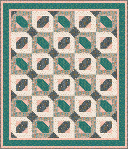 LIMITED EDITION!! Fabric Cafe Passage Quilt Kit Featuring Lewis & Irene Wintertide Fabric Collection Finished Size: 54”x63"