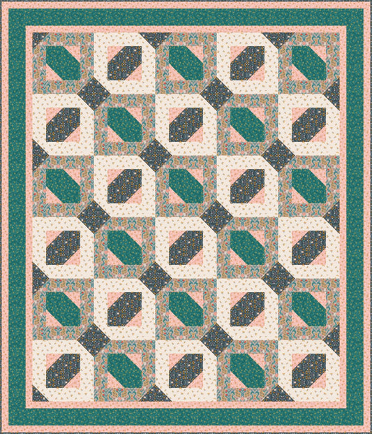 LIMITED EDITION!! Fabric Cafe Passage Quilt Kit Featuring Lewis & Irene Wintertide Fabric Collection Finished Size: 54”x63"