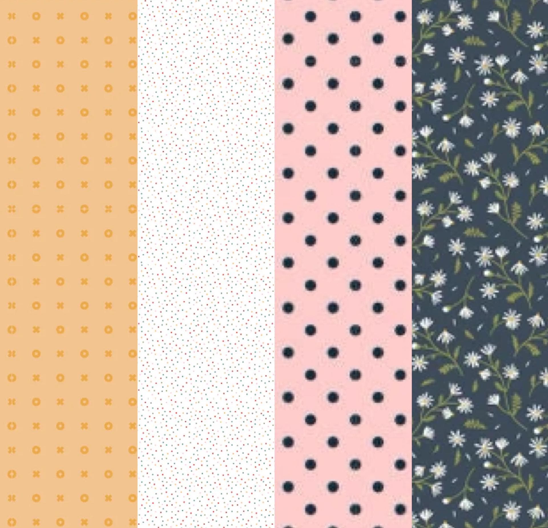Pen + Paper Patterns Fresh as a Daisy Quilt Kit Featuring Poppie Cotton Sunshine & Chamomile Fabric Collection Finished Size: 59.5"x63.5"