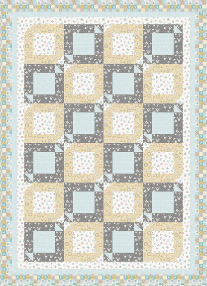 LIMITED EDITION!! Fabric Cafe Velocity Quilt Kit Featuring Lewis & Irene Bella Bunny and Bear Fabric Collection Finished Size: 57"x79"