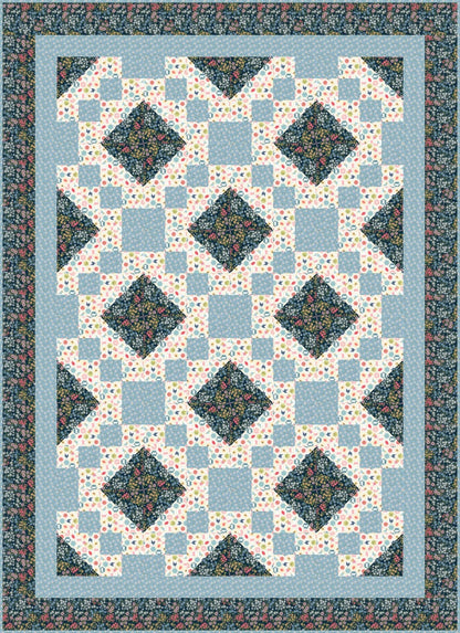 LIMITED EDITION!! Fabric Cafe Irish Christmas Quilt Kit Featuring Poppie Cotton Sunshine & Chamomile Fabric Collection